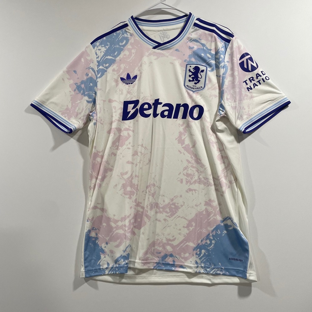 Adidas Aston Villa FC 2024/25 Third Jersey Mens Large AVFC 3 JSY KA0859 White